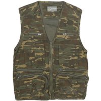 OUTDOOR Mens Green Camouflage Gilet L Cotton Woven Military Cargo Pockets OUTDOOR Mens Green Camouflage Gilet L Cotton Woven Military Cargo Pockets