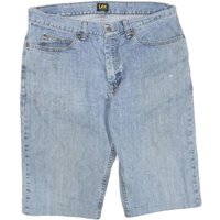 LEE Mens Shorts Blue Denim Casual L W Cotton Blend Relaxed Fit LEE Mens Shorts Blue Denim Casual L W Cotton Blend Relaxed Fit