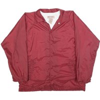 BIG MAC Mens Red Nylon Button Jacket L Plain Classic Fit Casual Lightweight BIG MAC Mens Red Nylon Button Jacket L Plain Classic Fit Casual Lightweight