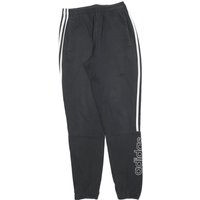 ADIDAS Mens Joggers Black White S W L Three Stripe Logo Slim Tapered ADIDAS Mens Joggers Black White S W L Three Stripe Logo Slim Tapered