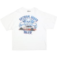 CHASE AUTHENTICS Mens White National Guard Dale Jr Graphic Shirt Short CHASE AUTHENTICS Mens White National Guard Dale Jr Graphic Shirt Short