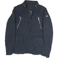 NAPAPIJRI Mens Navy Blue Jacket M Cotton Zip Military Casual Lightweight NAPAPIJRI Mens Navy Blue Jacket M Cotton Zip Military Casual Lightweight
