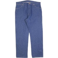 WRANGLER Mens Regular Fit Straight Leg Denim Blue Cotton Blend Jeans W L Zip WRANGLER Mens Regular Fit Straight Leg Denim Blue Cotton Blend Jeans W L Zip
