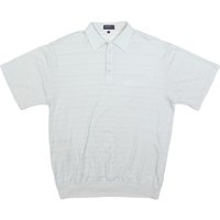 CARLETTI Mens White Short Sleeve Plain Pocket Polo Shirt L Polyester Blend CARLETTI Mens White Short Sleeve Plain Pocket Polo Shirt L Polyester Blend
