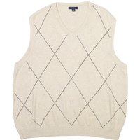 CLUB ROOM Mens Cream V-Neck Patterned Jumper Cotton Blend Classic Soft Fit CLUB ROOM Mens Cream V-Neck Patterned Jumper Cotton Blend Classic Soft Fit