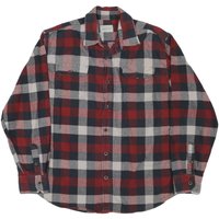 JACHS Mens Red & Black Check Shirt L Cotton Blend Classic Flannel Long Sleeve JACHS Mens Red & Black Check Shirt L Cotton Blend Classic Flannel Long Sleeve