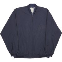 HAPPY LIFE Mens Navy Blue Jacket Cotton Blend Bomber Plain Zip Casual HAPPY LIFE Mens Navy Blue Jacket Cotton Blend Bomber Plain Zip Casual