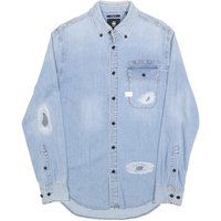 G-STAR Mens Blue Denim Slim Fit Shirt S Distressed Cotton Casual Long Sleeve G-STAR Mens Blue Denim Slim Fit Shirt S Distressed Cotton Casual Long Sleeve