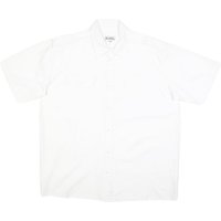 L’HOMME MODERNE Mens White Cotton Blend Shirt L Short Sleeve Button L’HOMME MODERNE Mens White Cotton Blend Shirt L Short Sleeve Button