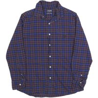 CHAPS Mens Blue & Red Check Shirt S Classic Oxford Cotton Blend Long Sleeve CHAPS Mens Blue & Red Check Shirt S Classic Oxford Cotton Blend Long Sleeve