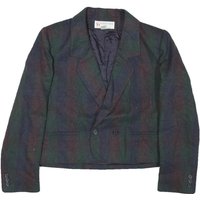 PEABODY HOE Mens Green & Blue Striped Wool Jacket M Woven Button Blazer PEABODY HOE Mens Green & Blue Striped Wool Jacket M Woven Button Blazer