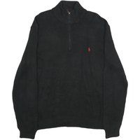 POLO RALPH LAUREN Mens Black Jumper Pullover Plain Crew Neck Basic Knit POLO RALPH LAUREN Mens Black Jumper Pullover Plain Crew Neck Basic Knit