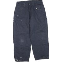 CARHARTT Mens Regular Navy Blue Cotton Blend Work Trousers W L Zip Pocketed CARHARTT Mens Regular Navy Blue Cotton Blend Work Trousers W L Zip Pocketed