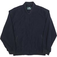 KINGFIELD Mens Navy Bomber Jacket Polyester Blend Zip Plain Casual KINGFIELD Mens Navy Bomber Jacket Polyester Blend Zip Plain Casual
