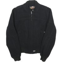 HARLEY DAVIDSON Mens Black Wool Blend Jacket Zip Bomber Classic Fit Logo HARLEY DAVIDSON Mens Black Wool Blend Jacket Zip Bomber Classic Fit Logo