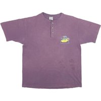 COTTON DELUXE Mens Purple Henley Shirt L Short Sleeve Shades Of The Past Rod COTTON DELUXE Mens Purple Henley Shirt L Short Sleeve Shades Of The Past Rod
