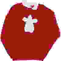 SUN BELT Mens Red & White Angel Applique Crew Neck Sweatshirt Cotton Blend SUN BELT Mens Red & White Angel Applique Crew Neck Sweatshirt Cotton Blend