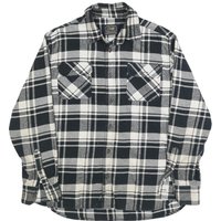 JACHS Mens Black & White Checked Cotton Blend Flannel Shirt L Casual Long Sleeve JACHS Mens Black & White Checked Cotton Blend Flannel Shirt L Casual Long Sleeve