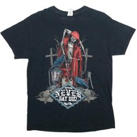 GILDAN Mens Black Never Say Die Tour Graphic Shirt M Short Sleeve Crew Neck GILDAN Mens Black Never Say Die Tour Graphic Shirt M Short Sleeve Crew Neck