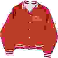 ARISTO JAC Mens Red Varsity Todd Manager Neenah Wrestling Button Jacket ARISTO JAC Mens Red Varsity Todd Manager Neenah Wrestling Button Jacket