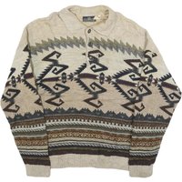 FIUME Mens Beige Brown Patterned Wool Blend Polo Jumper M Pullover Chunky Knit FIUME Mens Beige Brown Patterned Wool Blend Polo Jumper M Pullover Chunky Knit