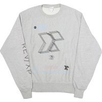 CHAMPION Mens Grey Crew Neck M REVXP Graphic Sweatshirt Cotton Blend Pullover CHAMPION Mens Grey Crew Neck M REVXP Graphic Sweatshirt Cotton Blend Pullover