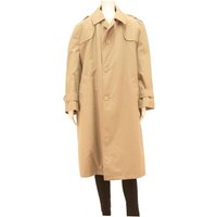 WINDSOR Mens Beige Classic Trench Coat L Polyester Blend Button Closure Stylish WINDSOR Mens Beige Classic Trench Coat L Polyester Blend Button Closure Stylish