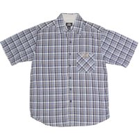 DICKIES Mens Blue & Brown Check Shirt M Cotton Short Sleeve Casual Classic DICKIES Mens Blue & Brown Check Shirt M Cotton Short Sleeve Casual Classic