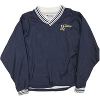 CHAMPION Mens Navy Blue Athletic Jacket L Polyester Blend Varsity Style CHAMPION Mens Navy Blue Athletic Jacket L Polyester Blend Varsity Style