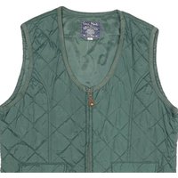 Mens Green Quilted Sleeveless Jacket L Polyester Blend Zip Fastening Casual Mens Green Quilted Sleeveless Jacket L Polyester Blend Zip Fastening Casual