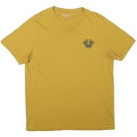 TRUE RELIGION Mens Yellow Graphic Shirt L Short Sleeve Crew Neck TRUE RELIGION Mens Yellow Graphic Shirt L Short Sleeve Crew Neck