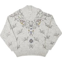 NANIBON Mens Cream Patterned Wool Blend Jumper Roll Neck Basic Knit Vintage NANIBON Mens Cream Patterned Wool Blend Jumper Roll Neck Basic Knit Vintage