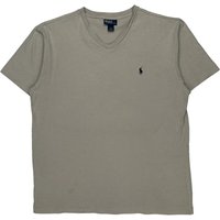 Polo By Ralph Lauren V-Neck Shirt – Large Beige Cotton Polo By Ralph Lauren V-Neck Shirt – Large Beige Cotton
