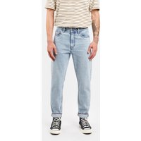 Relaxed tapered fit jeans in organic light vintage | Thread color: Black | Waist rise: Mid