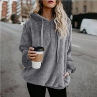 Quarter-Zip Drawstring Teddy Hoodie Quarter-Zip Drawstring Teddy Hoodie