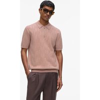Karl Lagerfeld – Monogram Zip-up Polo Shirt, Man, Pink, Size: Xs Karl Lagerfeld – Monogram Zip-up Polo Shirt, Man, Pink, Size: Xs