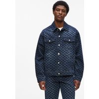 Karl Lagerfeld – All-over Monogram Denim Jacket, Man, Blue, Size: