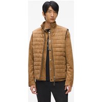 Karl Lagerfeld – Quilted Faux Suede Gilet, Man, Brown, Size: Xs Karl Lagerfeld – Quilted Faux Suede Gilet, Man, Brown, Size: Xs