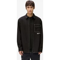 Kl Jeans – Contrast Stitch Shirt, Man, Black, Size: Xs Kl Jeans – Contrast Stitch Shirt, Man, Black, Size: Xs
