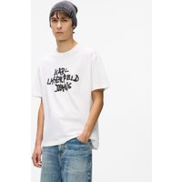 Kl Jeans – Graffiti shirt, Man, White, Size: Kl Jeans – Graffiti shirt, Man, White, Size: