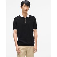 Karl Lagerfeld – Contrast Collar Polo Shirt, Man, Black, Size: Xs