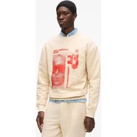 Kl Jeans – Graphic Karl Print Sweatshirt, Man, Beige, Size: Xs Kl Jeans – Graphic Karl Print Sweatshirt, Man, Beige, Size: Xs