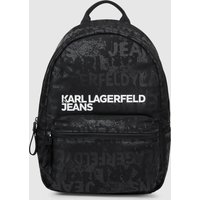 Kl Jeans – Nylon Graphic Print Backpack, Man, Black, Size: One Size Kl Jeans – Nylon Graphic Print Backpack, Man, Black, Size: One Size