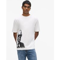 Karl Lagerfeld – Karl Print shirt, Man, White, Size: