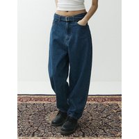Belted Wide Leg Balloon Fit Jeans Belted Wide Leg Balloon Fit Jeans