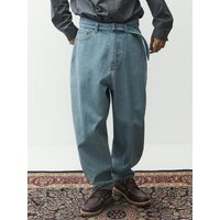 Belted Wide Leg Balloon Fit Jeans Belted Wide Leg Balloon Fit Jeans