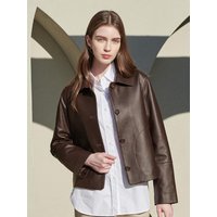 Real Leather Loose Crop Jacket Real Leather Loose Crop Jacket