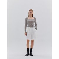 Single Pleated Bermuda Shorts