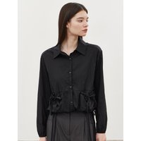 Ribbon Shirt Windbreaker Black Ribbon Shirt Windbreaker Black