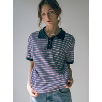 Stripe Polo Shirt Sky blueNavy Stripe Polo Shirt Sky blueNavy